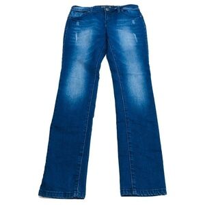 Iris Skinny Jeans Womens Size 7 Blue Distressed‎ Dark Wash Denim IP5659